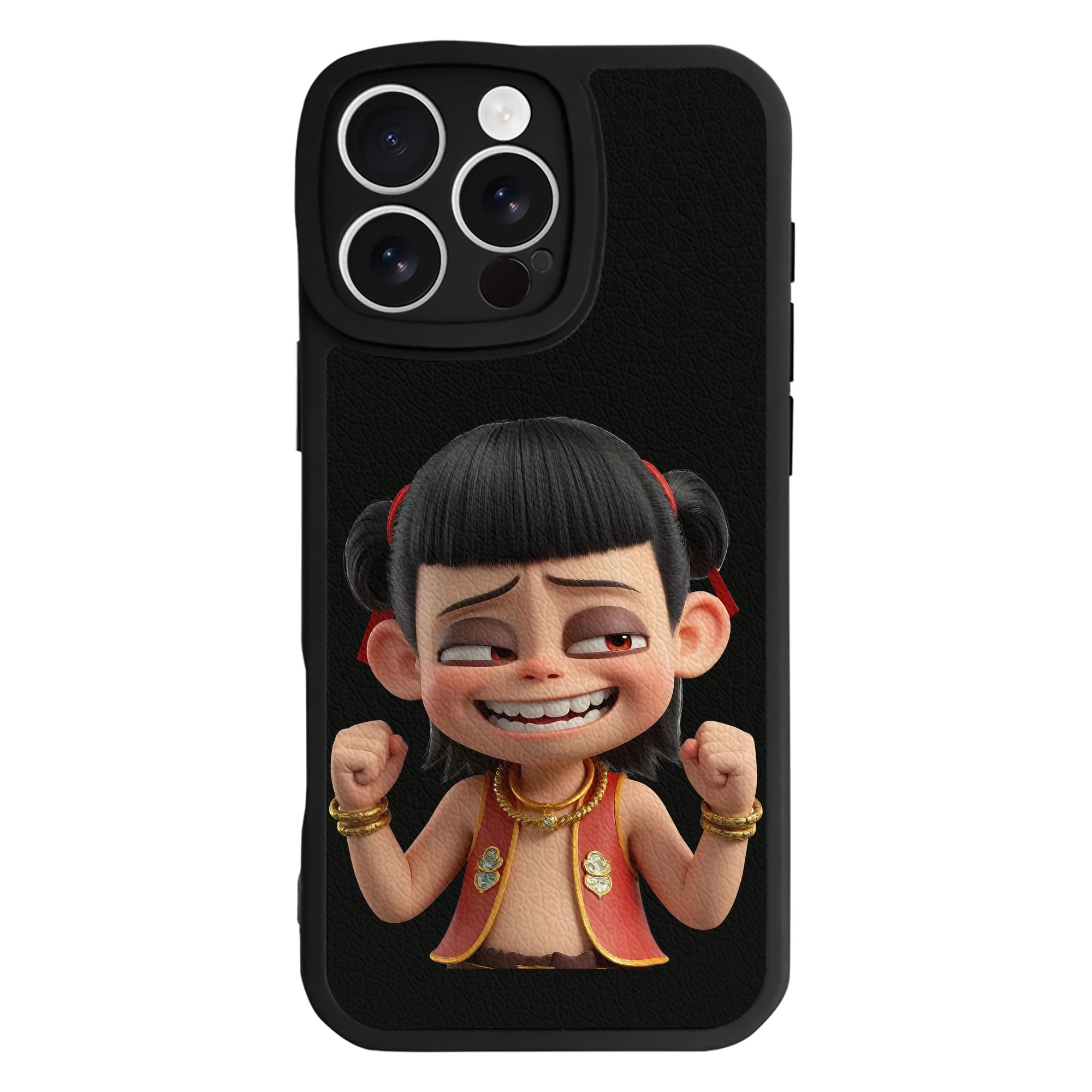 （画像用） Ne Zha 2 ナタ 魔童の大暴れ 【iPhone 16シリーズ対応】シリコンスマホケース（レザー調） 材質：シリコン